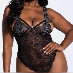 PLAYBOY PLUS SIZE LACE THE MUSIC TEDDY